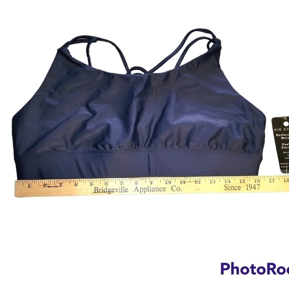 Vie Active Sports Bra Navy Blue 2X - Picture 4 of 6